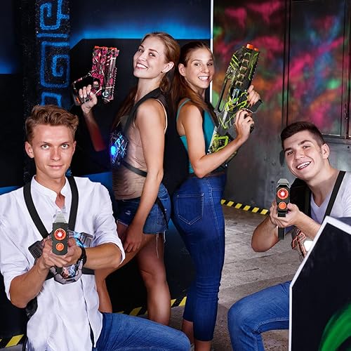 Miniatura 3 de Juego de 4 etiquetas Lazer con pistola y chaleco ideales de regalo para niños a partir de 8 años juguetes geniales para jugar al aire libre para