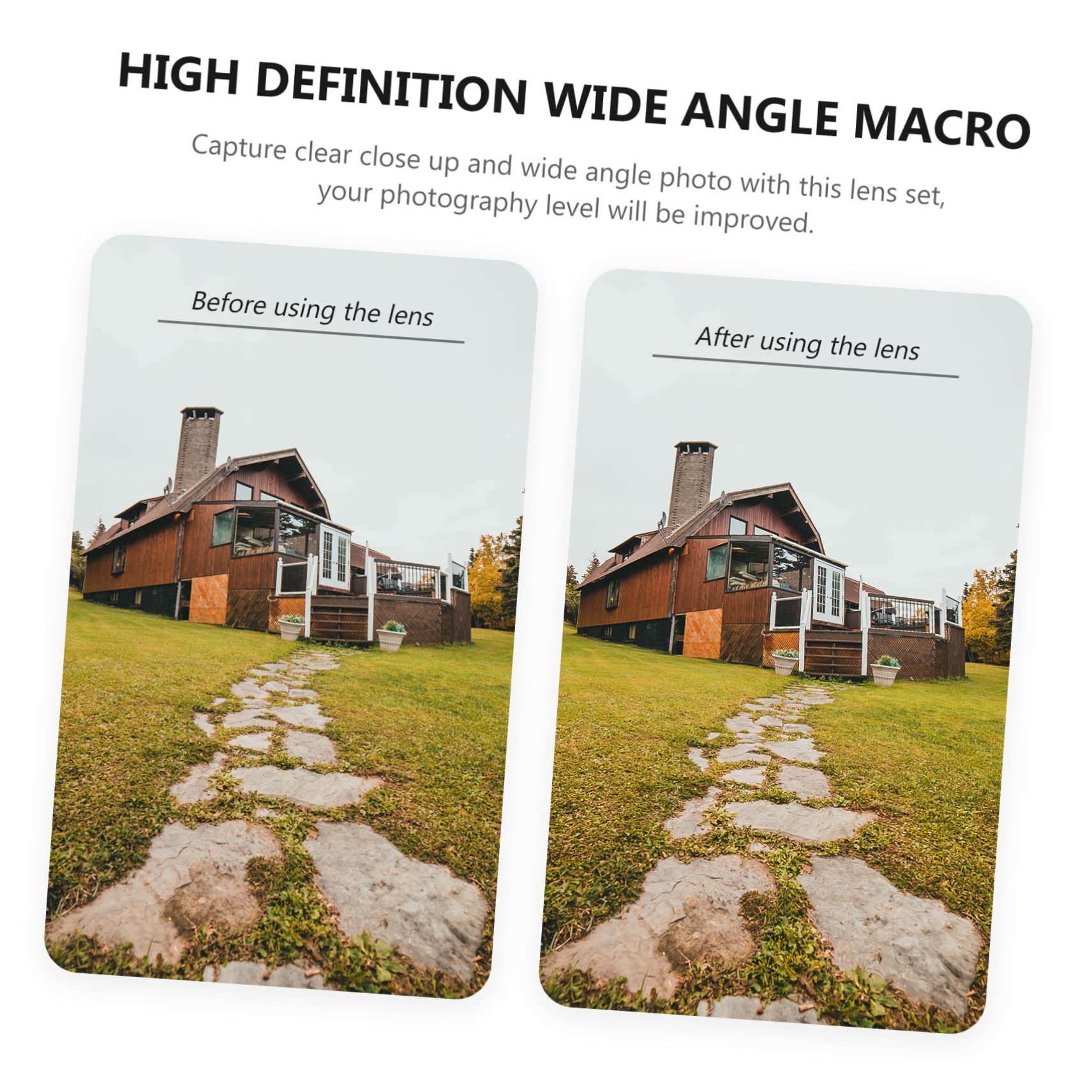 1set Kit Per Fotocamera Smartphone Lenti Professionali Grandangolari e Macro Facile Installazione e Trasporto Per Appassionati Di Fotografia