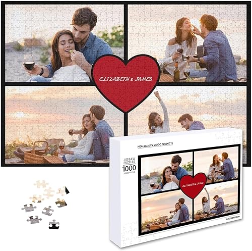 Rompecabezas personalizado para parejas adultas, niños, familia, boda, Navidad, rompecabezas personalizado de la foto para cumpleaños, aniversario