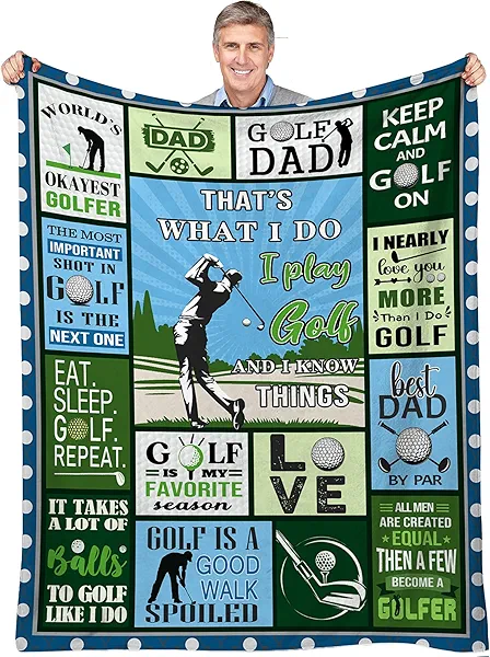 YOYICU Golf Gifts for Men - Unique Blankets for Dad, Birthday & Christmas - Best 50"x60" Golfing Gift