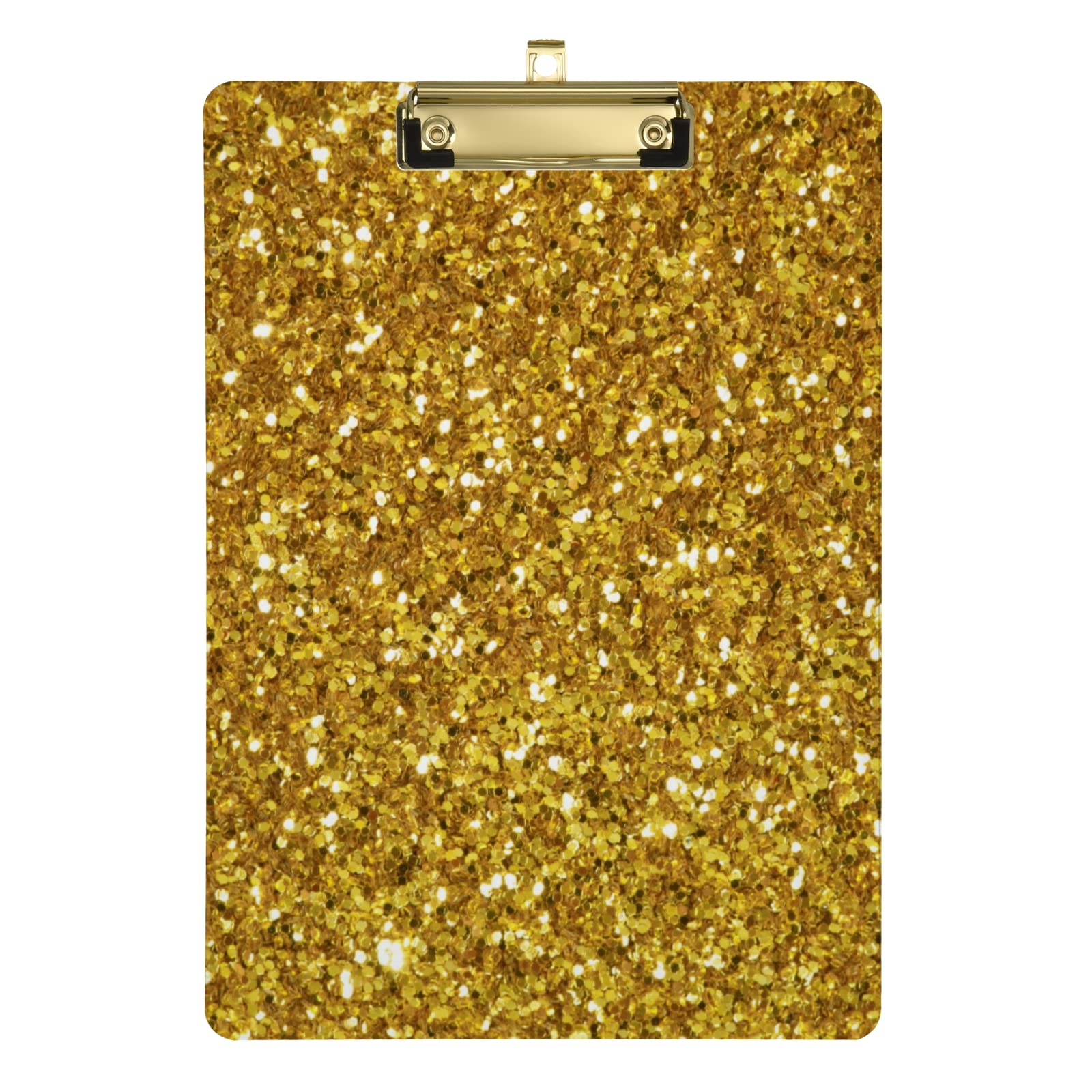 Tavoletta Portablocco In Acrilico Glitter Rosa - Per Donna E Ragazze, Formato A4/Letter, Con Clip Dorata