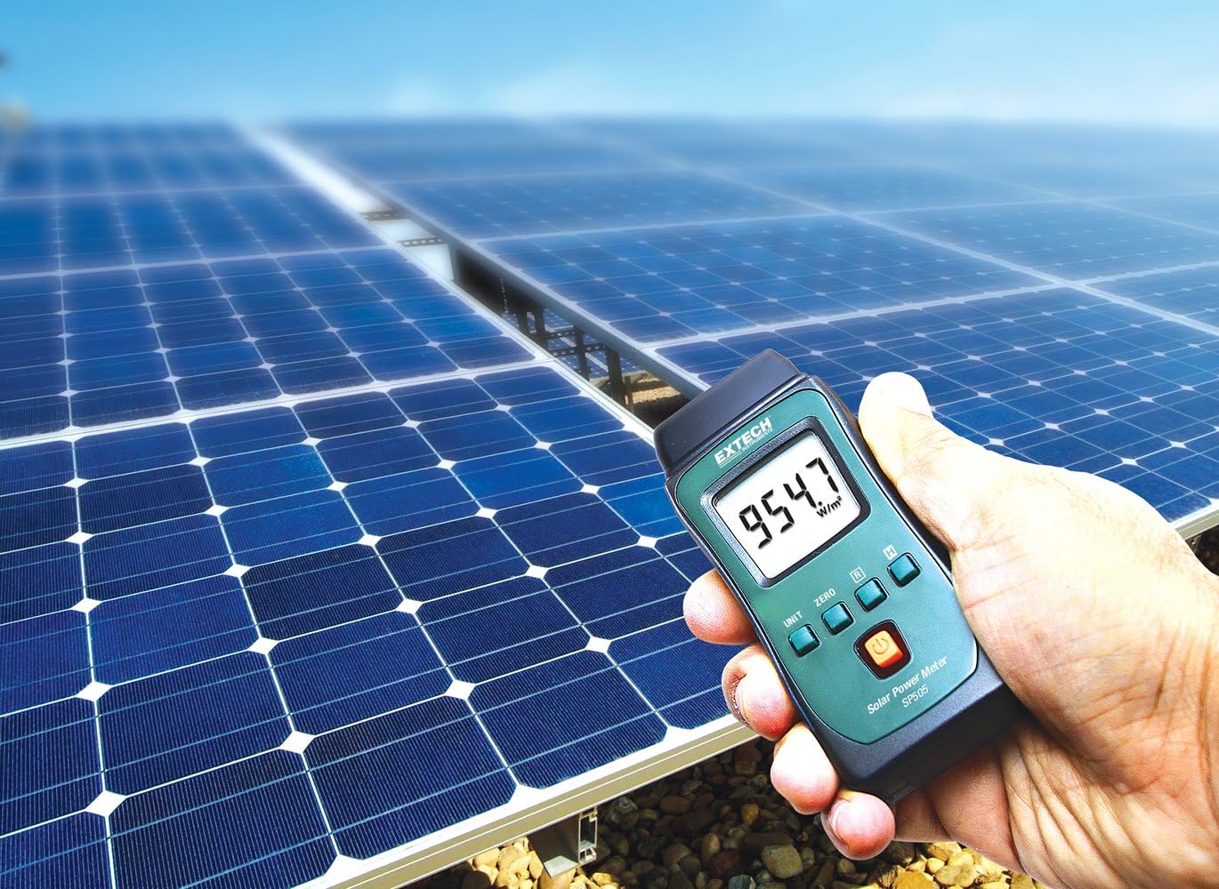 Extech SP505 Pocket Solar Power Meter - Compact Handheld Light Meter for Solar Irradiance, Illuminance, UV, PAR Measurements, Ideal for Solar Panels, Greenhouses, and Field Use
