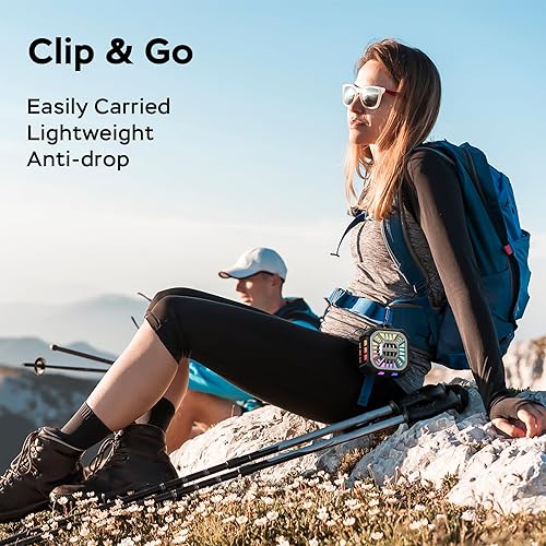 Miniatura 6 de INSMY Altavoz Bluetooth impermeable IP67, altavoz de ducha portátil pequeño clip, multisincronización más de 100 altavoces, graves en auge de gran