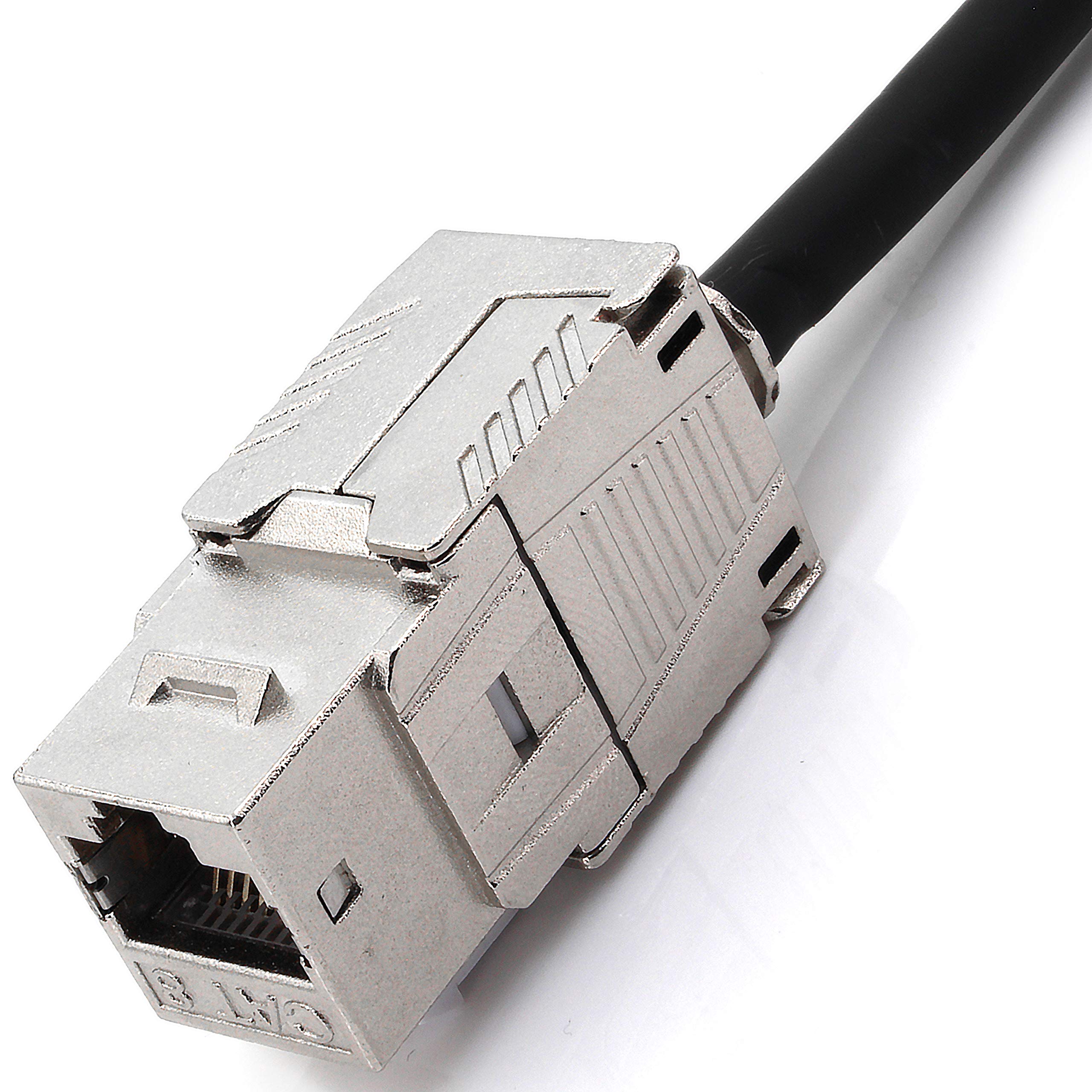 1aTTack.de 10 x CAT 8-3 x Keystone RJ45 sans outil CAT8 Key Stone boîtier métallique blindé 40 Gbit s compatible avec Cat5 Cat6 Cat7 10 pièces Cat8 Keystone Cat8 Keystone