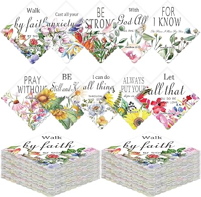Mother's Day Gifts Ladies Hankies Religious Bible Handkerchiefs Floral Christian Prayer Gifts for Women Church