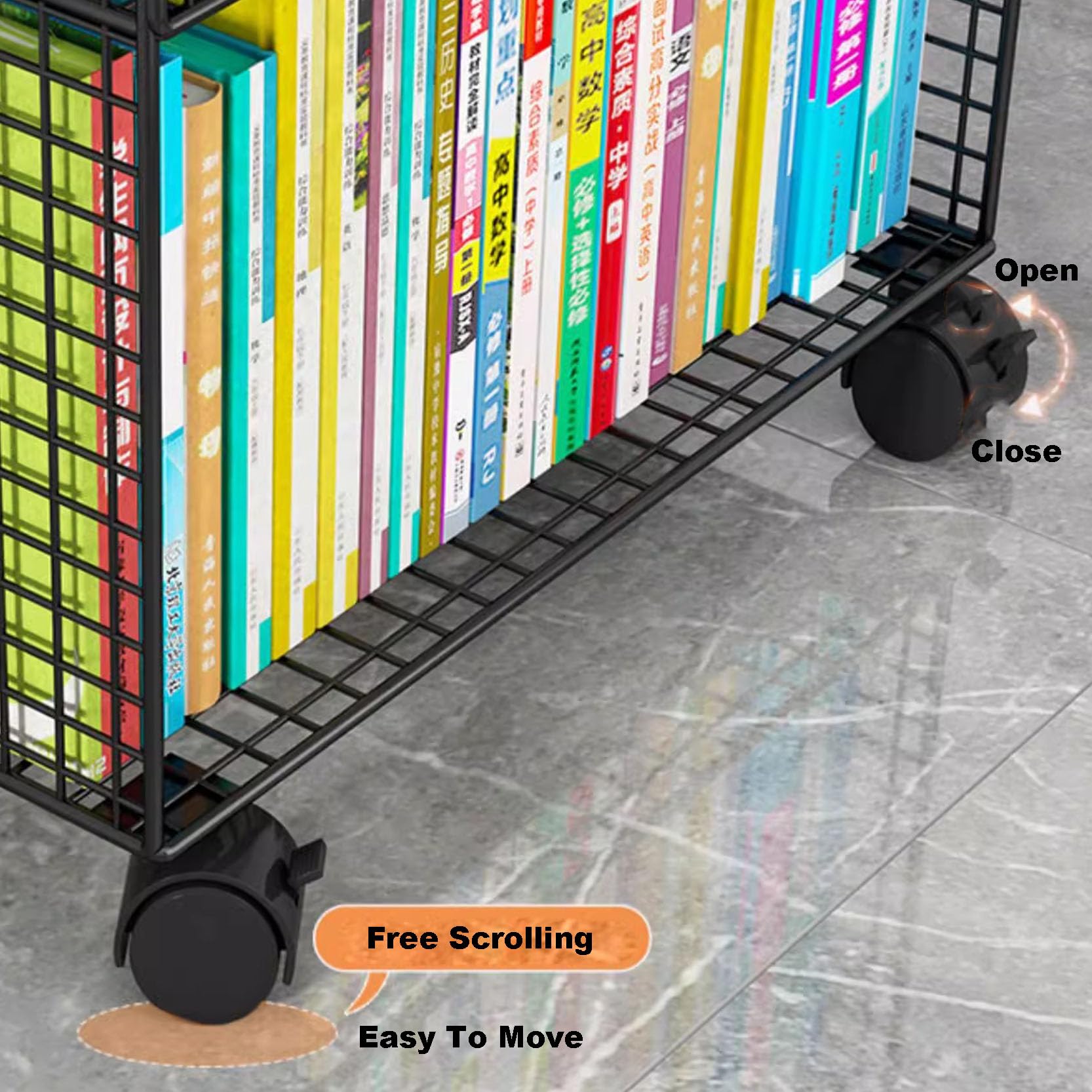Libreria Mobile Su Ruote - 2, 3, 4 O 5 Ripiani, Organizer Multiuso Per Casa E Ufficio