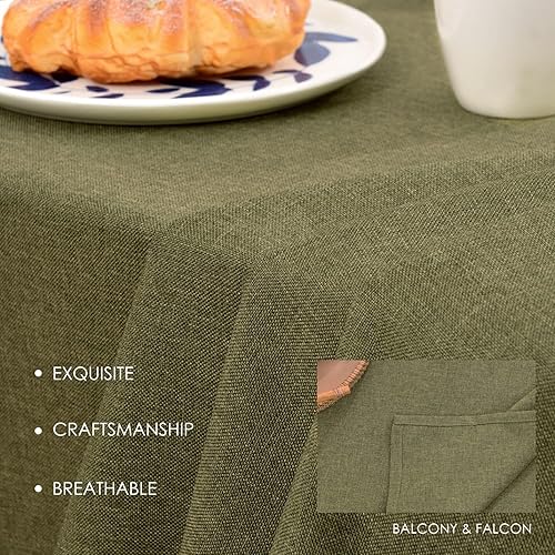 Miniatura 3 de BALCONY & FALCON Mantel para mesas rectangulares de 6 pies, impermeable, sin arrugas, para comedor, cocina, boda, baby shower y reuniones navideñas