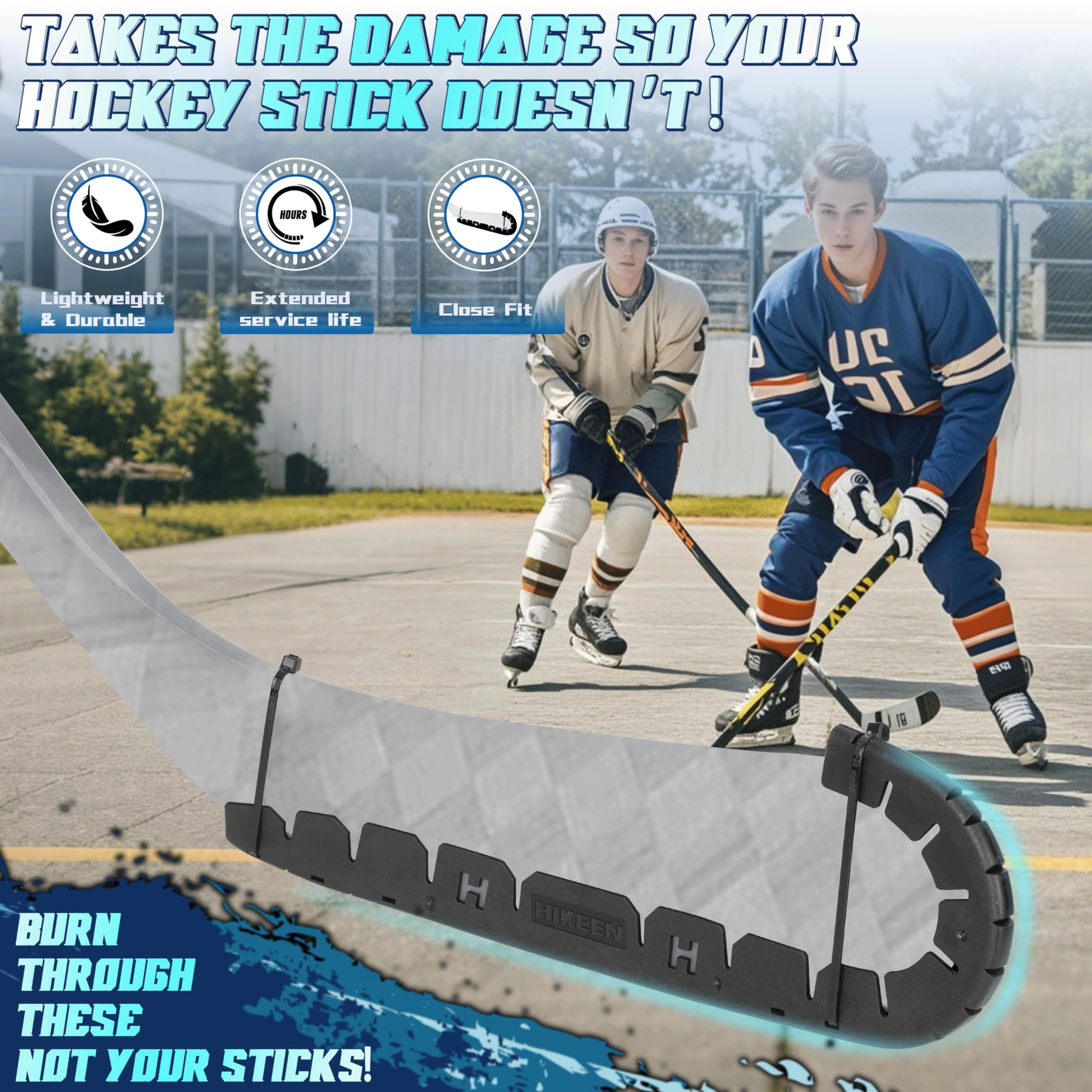 BOOSTEADY Protector de Hoja de Hockey con 25 Vendas de Grippara, Accesorios para Hockey Hielo Funda para Hoja de Hockey Entrenamiento
