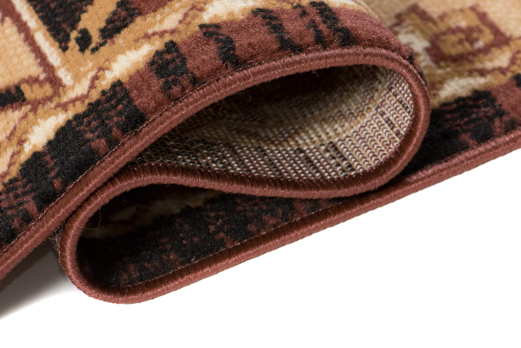 Carpeto Rugs Tappeto Orientale Salotto a Pelo Corto Marrone 140 x 200 cm Classico Persian Design
