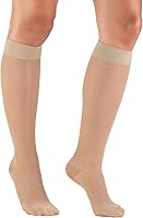 Vista 9 de Truform Medias de compresión transparentes, 15-20 mmHg, longitud hasta la rodilla para mujer, 20 denier, color nude, talla S