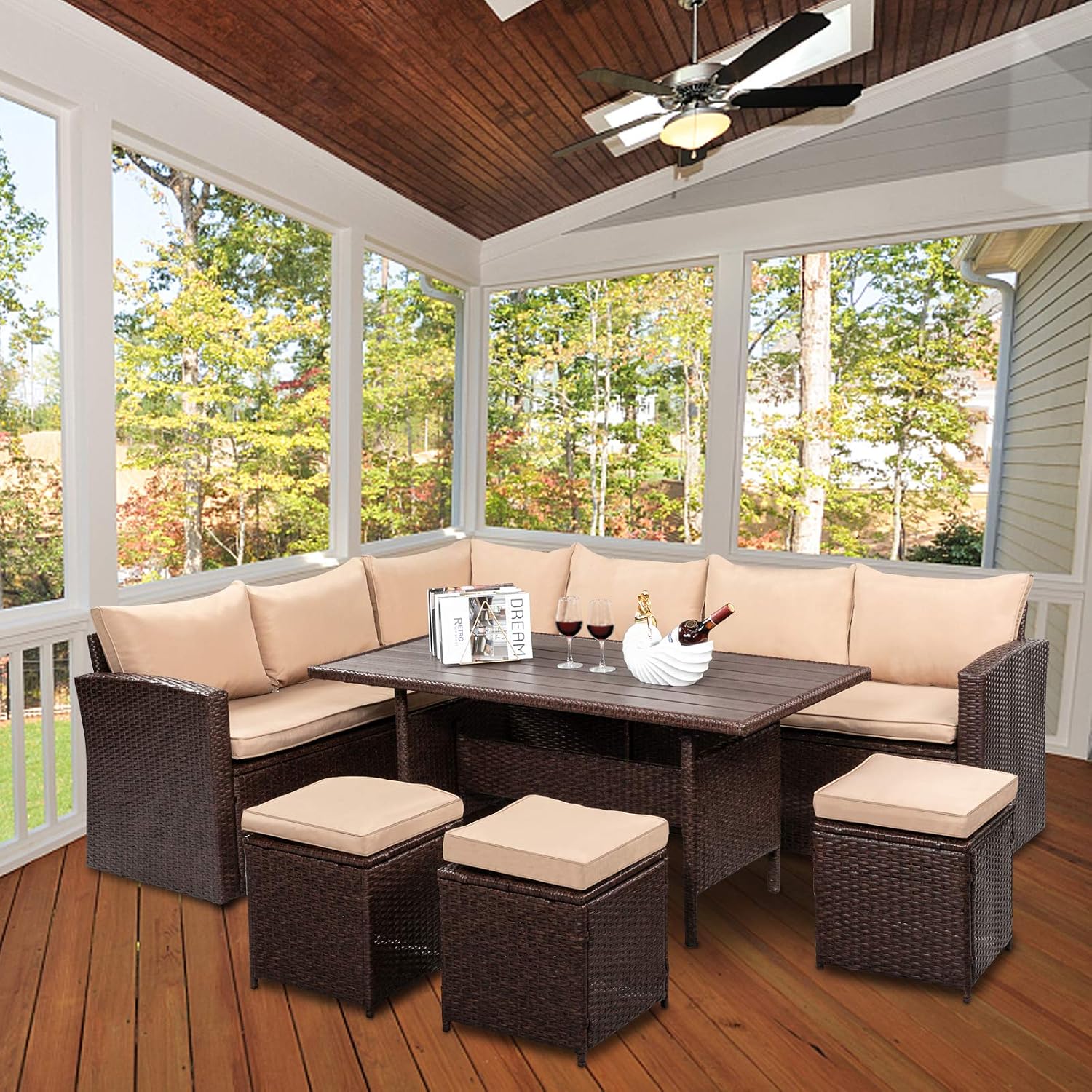 VINGLI 8 Pieces Patio Furniture Set 
