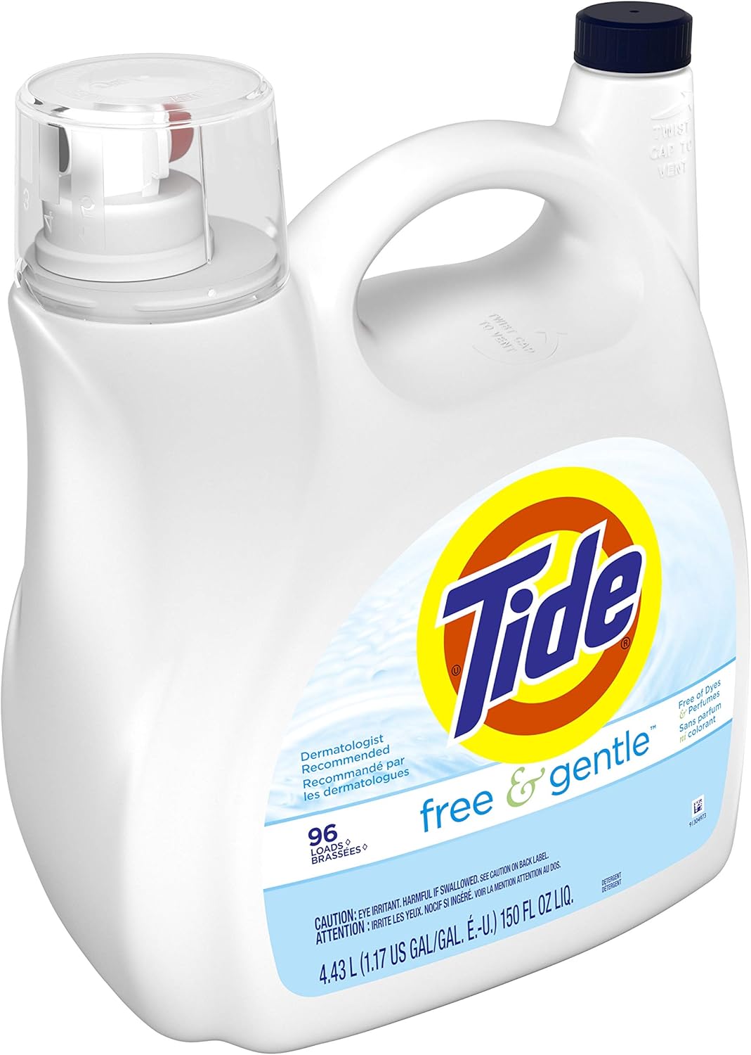 Tide free and gentle liquid laundry detergent 96 use 150 fl oz
