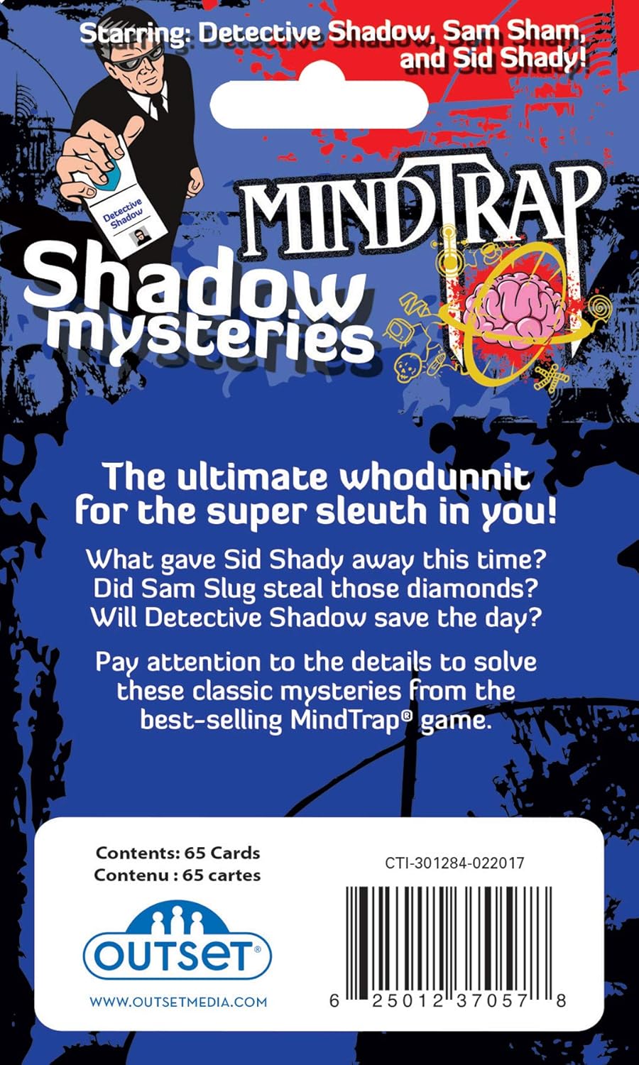 Outset Media - Mind Trap Shadow Mysteries - The Ultimate Crime Mystery Card Game - Includes 54 Cards, Ages 12+