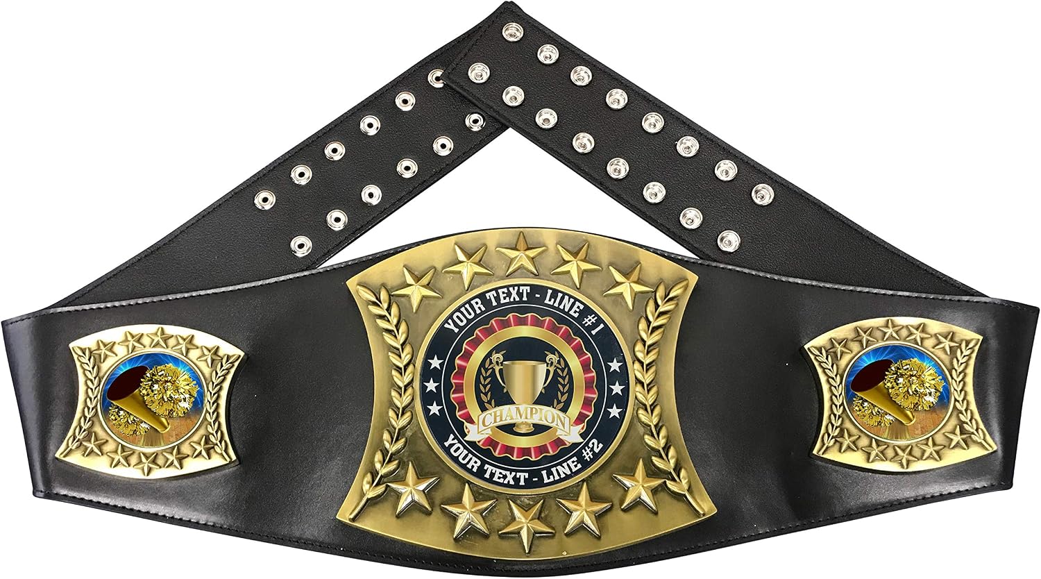 Express Medals Custom Cheerleading Trophy Personalized Championship Leather Belt D15