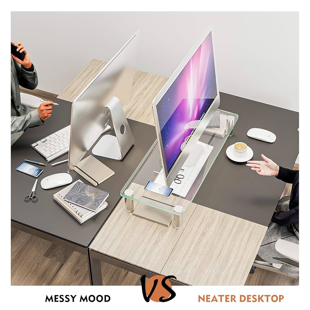 Amazon.com: Hemudu Clear Computer Monitor Riser with Height