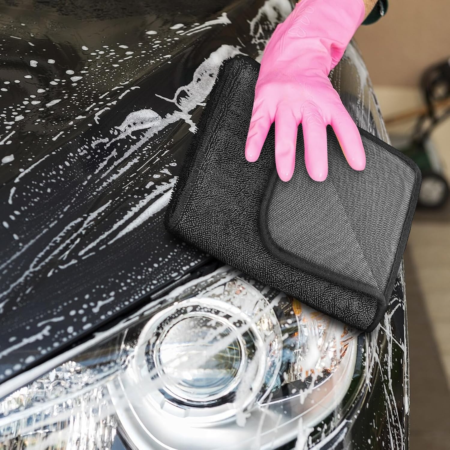 Car Care Towel Microfiber 50x80cm Thickened Absorbent Car Wash Cloth Drying Cloth for Auto Exterior and Home Use