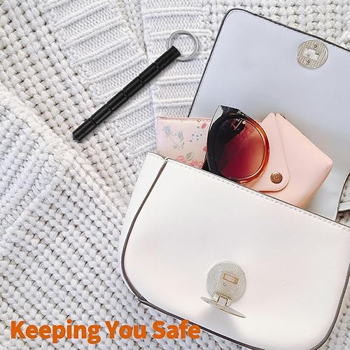 Miniatura 6 de Juego de 3 llaveros de seguridad para mujeres, llaveros tácticos de metal, llavero de seguridad de aluminio, herramienta táctica para romper