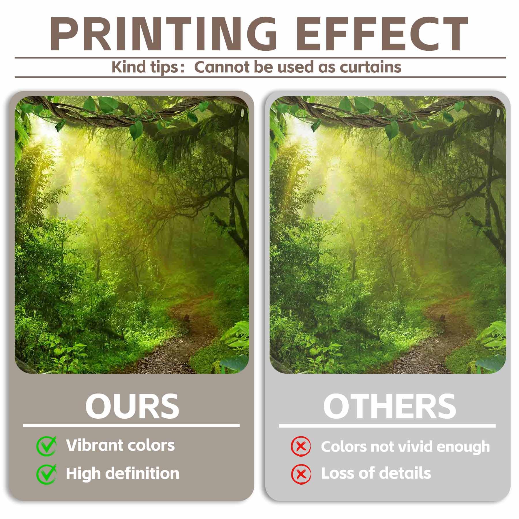 Luminora 2,4x1,8 m Hintergrund Dschungel tropisch Bäume Natur Fotografie | Polyester-Stoff, Wandbehang, Regenwald Hintergrund, Kinder Wildcamping Partyzubehör, Banner Dekorationen, Outdoor Fotokabine