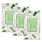 Body Prescription Makeup Cleansing Wipes - Gentle and Effective Face Wipes, 50 Count (Pack of 3), Aloe Vera