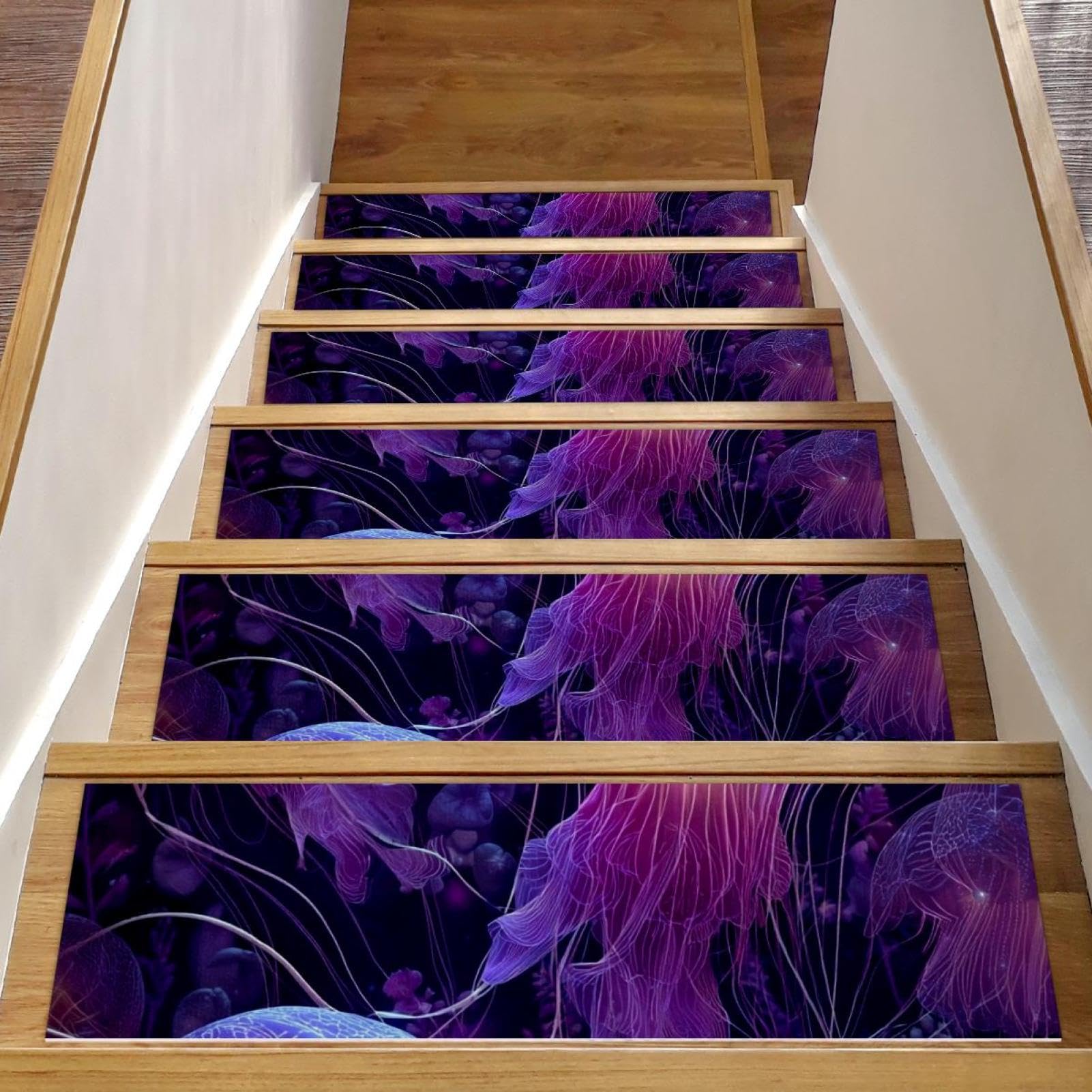 Tapis d'escalier antidérapants marches bois lot 15 tapis réutilisable sans résidu