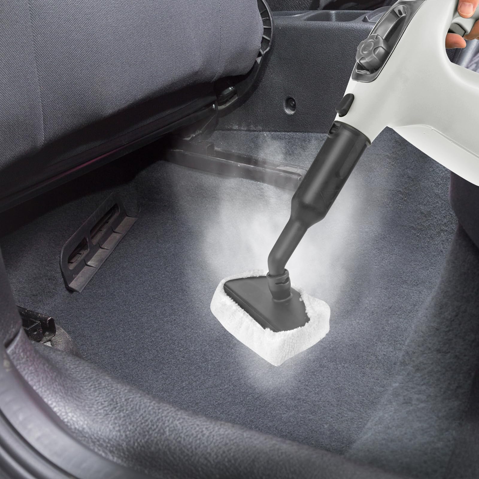 SOARS limpiador a Vapor con 14 Accesorios, Limpiador de Vapor: 2 bar, máx. 125 ℃, Listo en 1 Min, Potente 1500W, Depósito: 400ML, para Alfombras, Suelos y Ventanas (Gris)