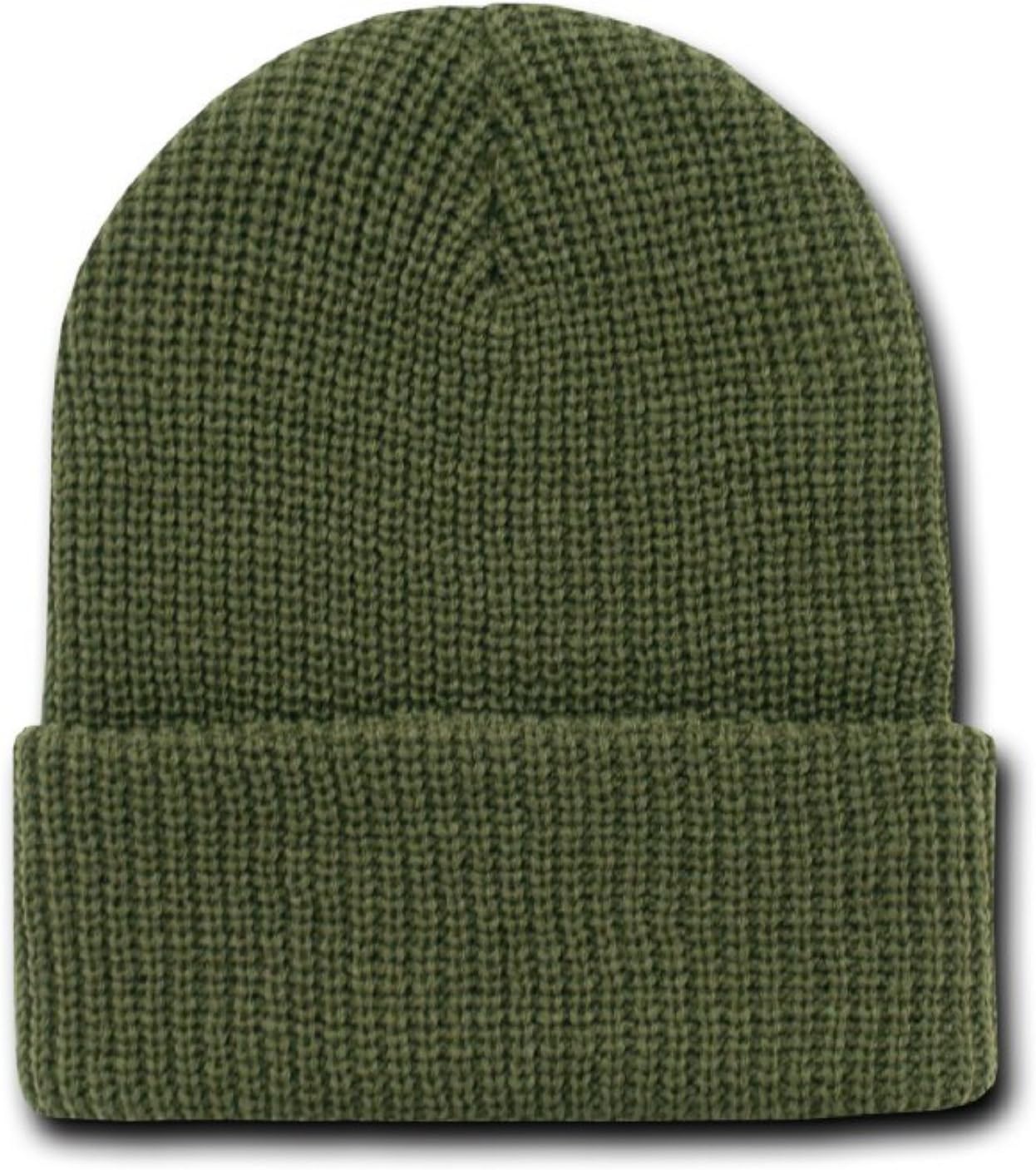 Decky Blank Apparel Gi Waffle Long Beanie - Knit Cap, Lightweight, Braided Design (Multiple Colors) - View #12