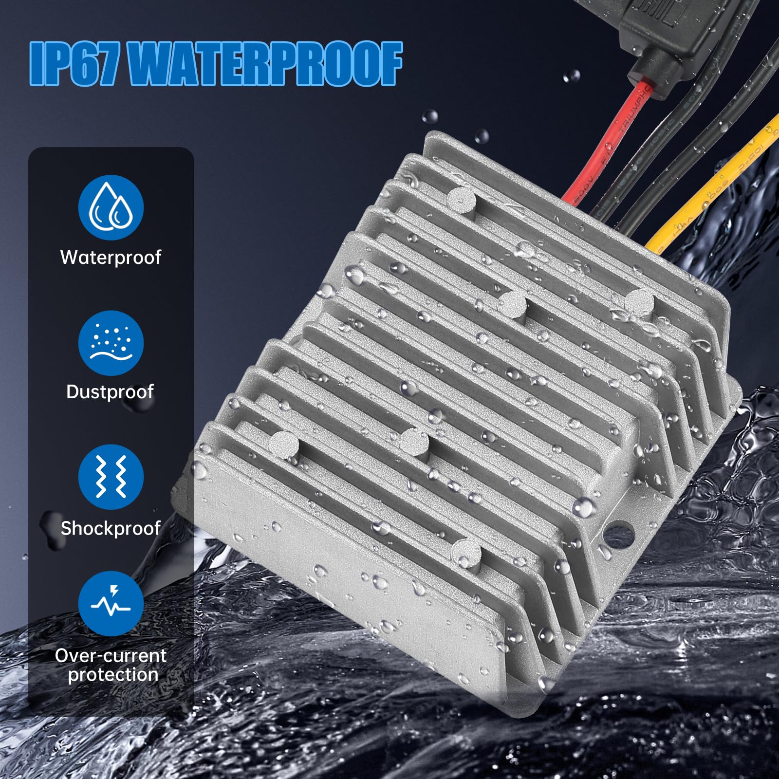24V/48V/60V/72V a 24V 20A Buck Convertidor de Potencia DC-DC Transformador Reductor de Fuente de Alimentación Convertidor Buck para Interruptores de Equipos CNC Paneles Fotovoltaicos y más