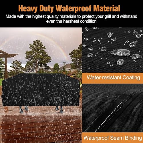 Miniatura 4 de 36 inch Griddle Cover for Blackstone,600D Heavy Duty Rip-Proof Material Flat Top Grill Cover,Waterproof UV and Fade Resistant Grill Cover with