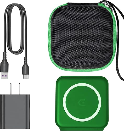 Miniatura 5 de Khanka Estuche de viaje duro de repuesto para cargador inalámbrico UCOMX Nano 3 en 1 estación de carga plegable magnética solo funda verde