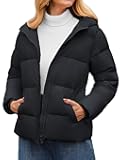 Womens Down Puffer Jacket Winter Warm Hooded Coats for Women Quilted Lightweight Zip Up Snow Coats