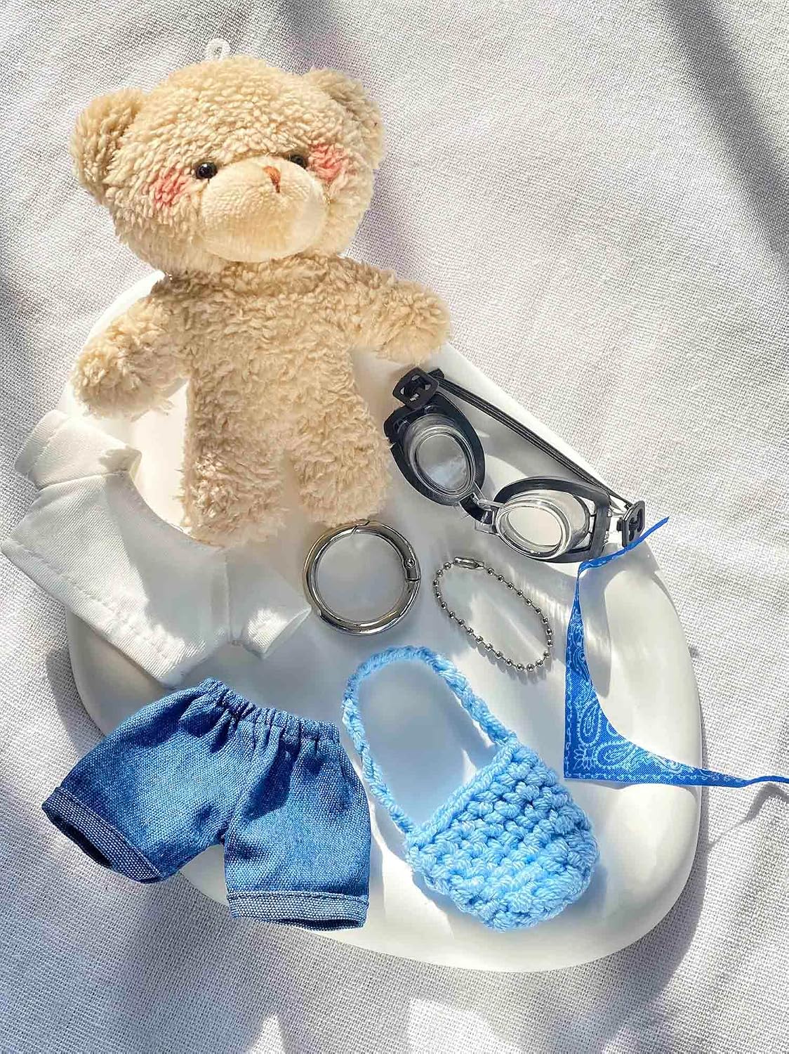 Joedy Bear Keychain Bag Charms Purse Charms Cute Keychains for Women Handbags, Backpacks, Wallet