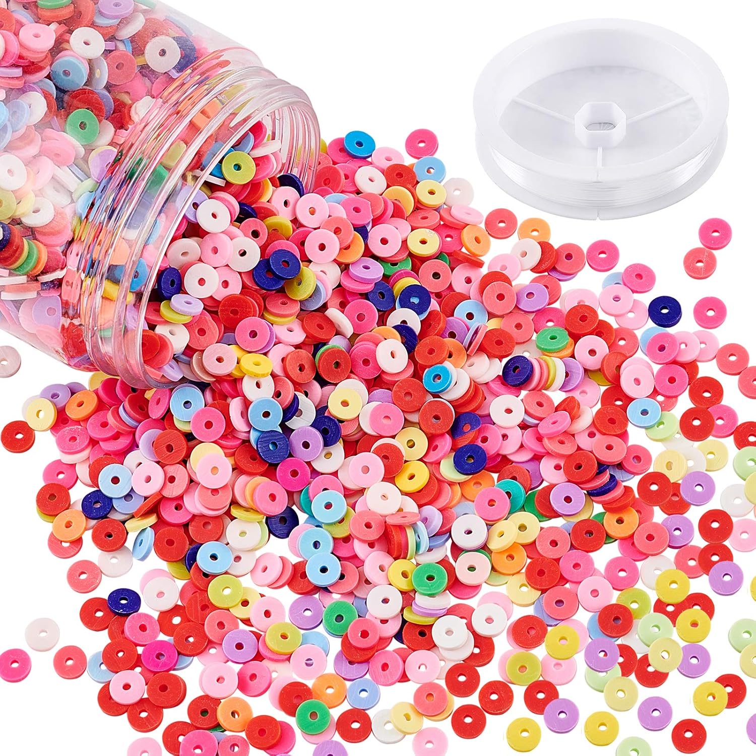 NBEADS About 200g Handmade Polymer Clay Beads