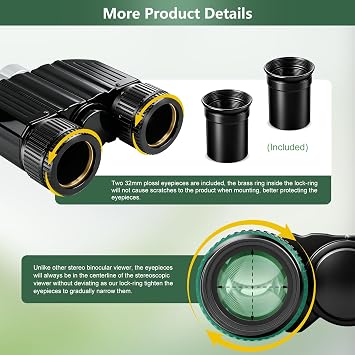 Alstar Stereo Binoviewer Binocular Viewer for 1.25 Inch Telescope Eyepieces