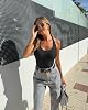 OQQ Body Halter para Mujer, Paquete de 2, Sin Mangas, Modelador, de Una Pieza, Camiseta para Salir 6