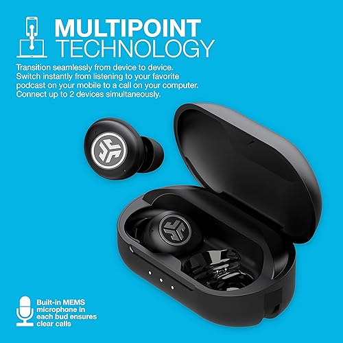 Miniatura 4 de JLab JBuds Air Pro - Auriculares inalámbricos verdaderos, negro, multipunto Bluetooth, reproducción y pausa automática, conexión dual, resistencia