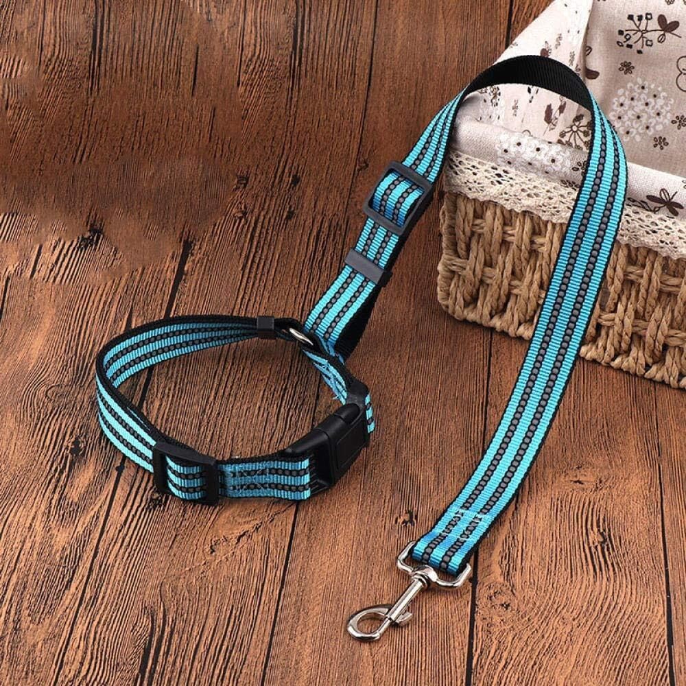 Traction Rope, Reflective Dog Car Seat Belt, Adjustable Dog Car Leash, Nylon Pet Travel Seatbelt for Small to Large Dogs (Orange)