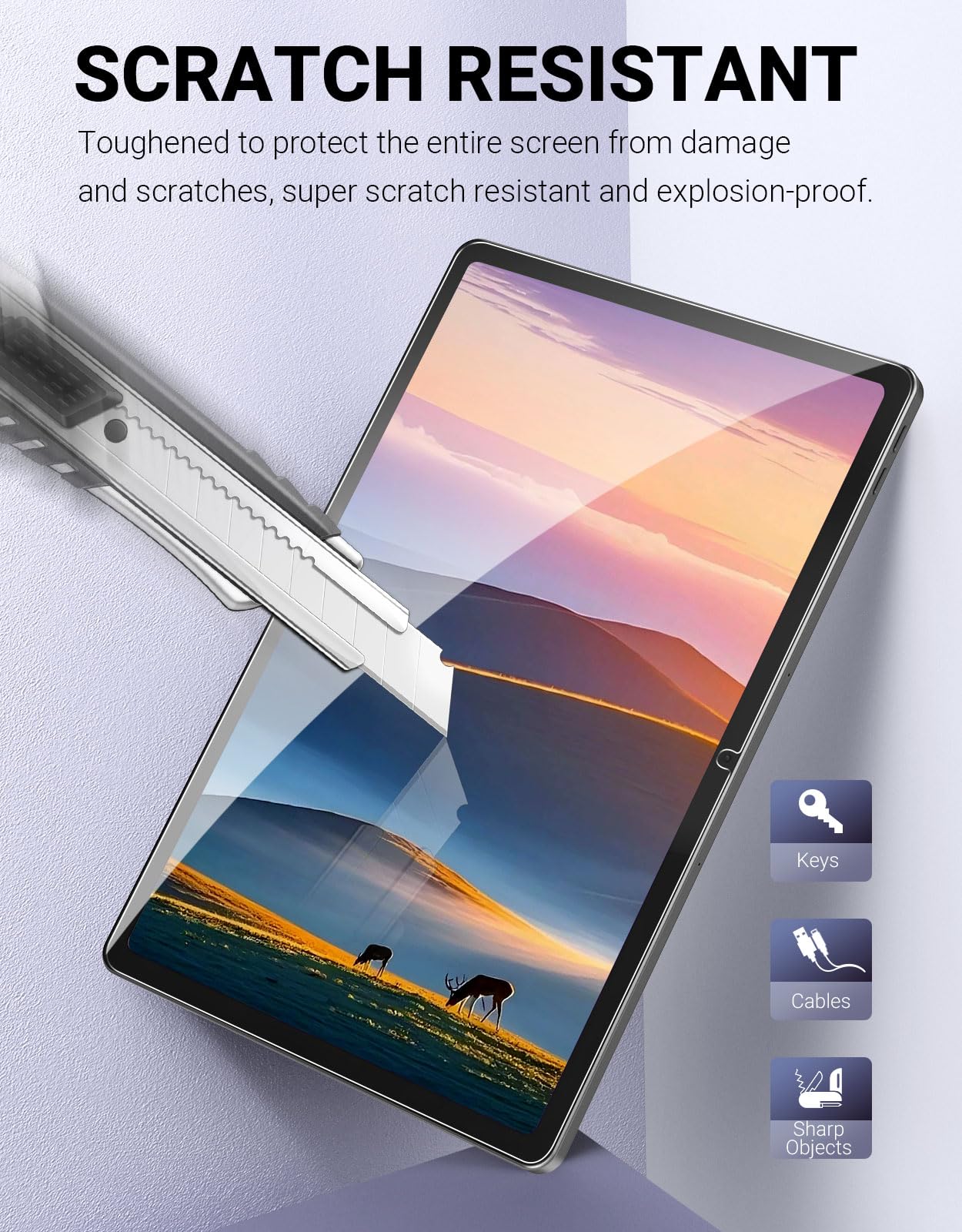 MoKo 2 Pezzi Vetro Temperato per Lenovo Idea Tab 11" 2025 Tab M11 K11, Pellicola Protettiva Trasparente HD, Durezza 9H
