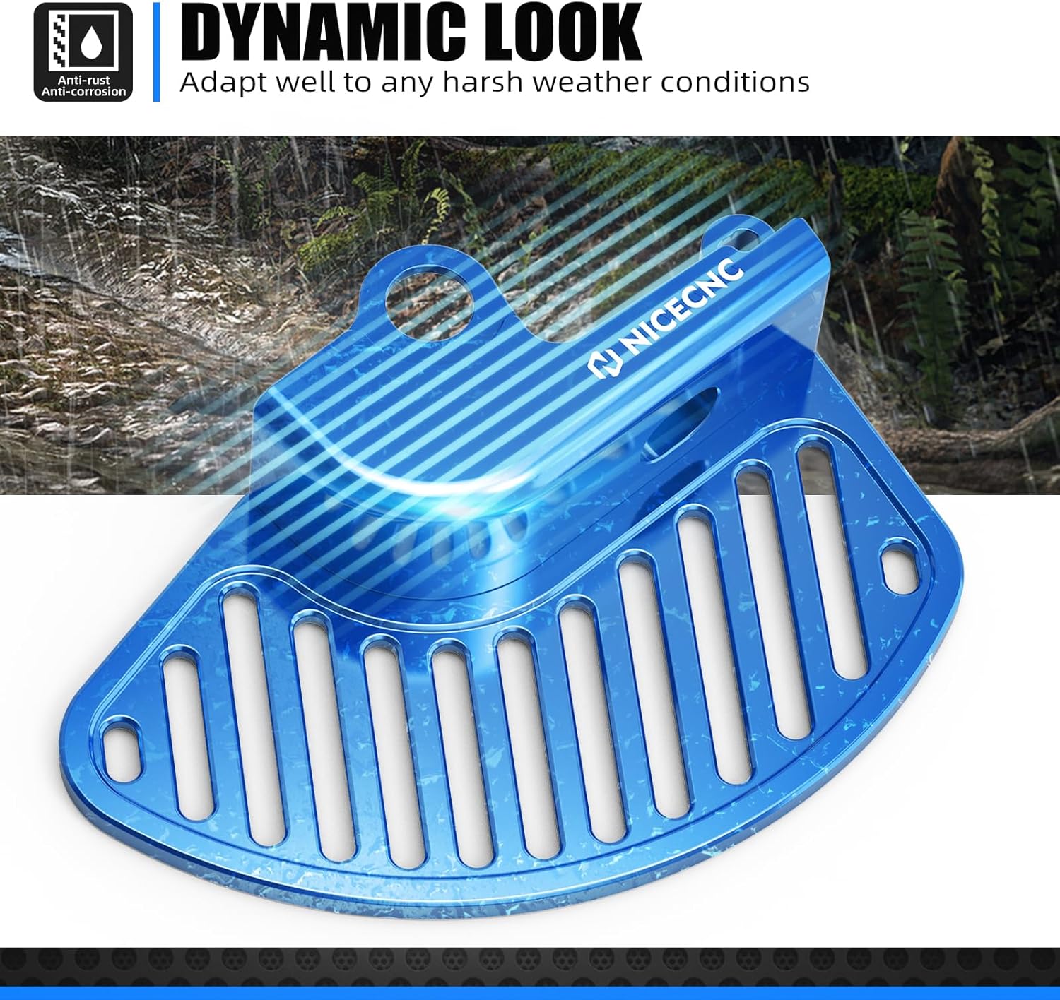 NICECNC Blue Front Brake Rotor Disc Protector Cover Compatible with Husqvarna TE300i 2019-2023 FE350 2016-2024 FE501 2016-2024 TE150i 2020-2023 Compatible with SHERCO 300 SE-R 2014-2022 See Fitment