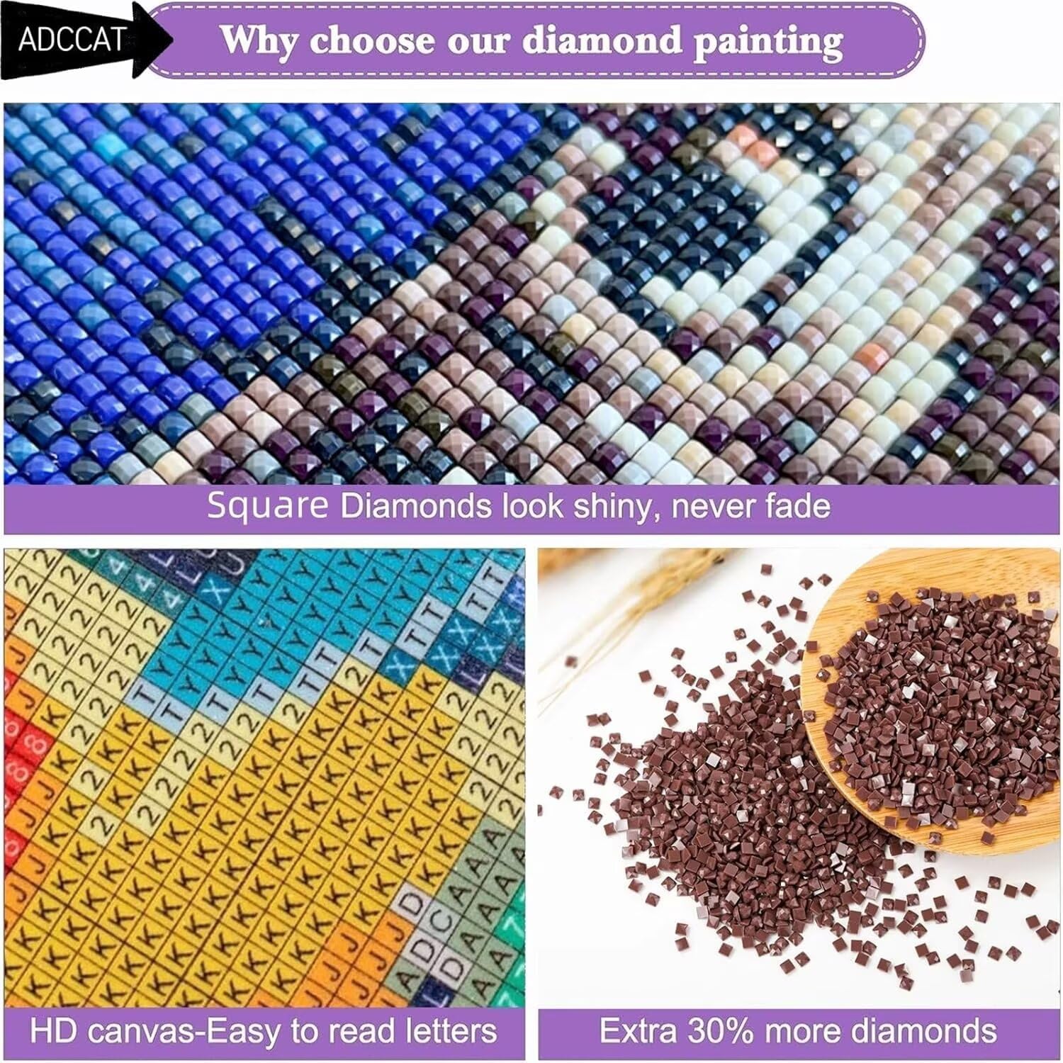 Diamond Painting Libro, Diamond Painting Erwachsene Libro Bastelset, DIY Diamant Malerei Runder Vollbohrer Diamanten Kinder Malerei Stickerei Kreuzstich Dekoration, Geschenk 90 x 120 cm PJY9 3-2