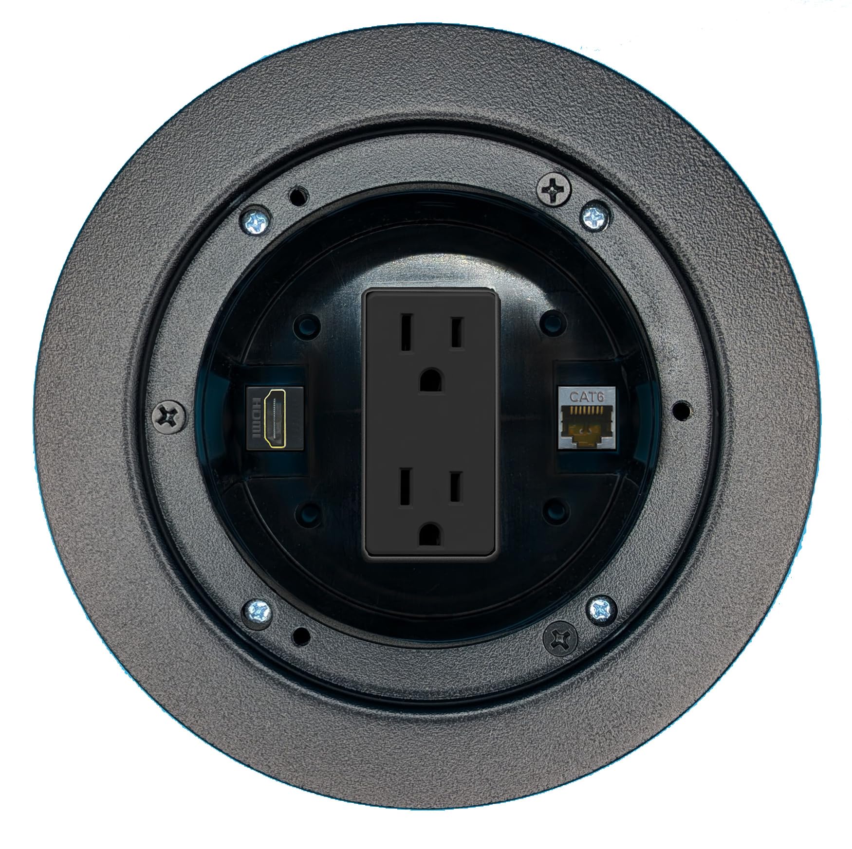 RiteAV - (3 Gang 15A Power Outlet 4 HDMI 2 Cat6 White