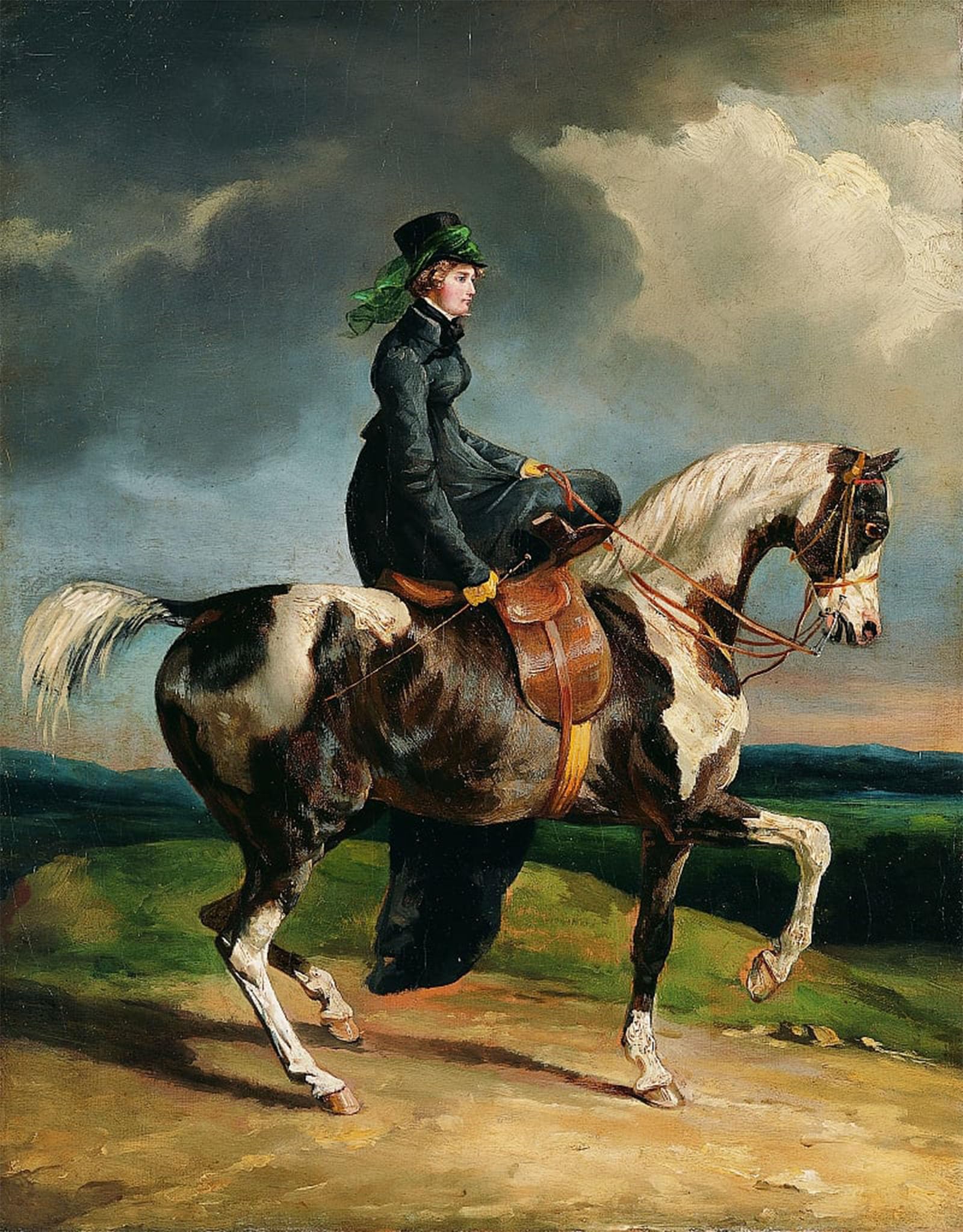 Carteles retro Cavallerizza de Theodore Gericault para decoración pared de salones clásicos 5