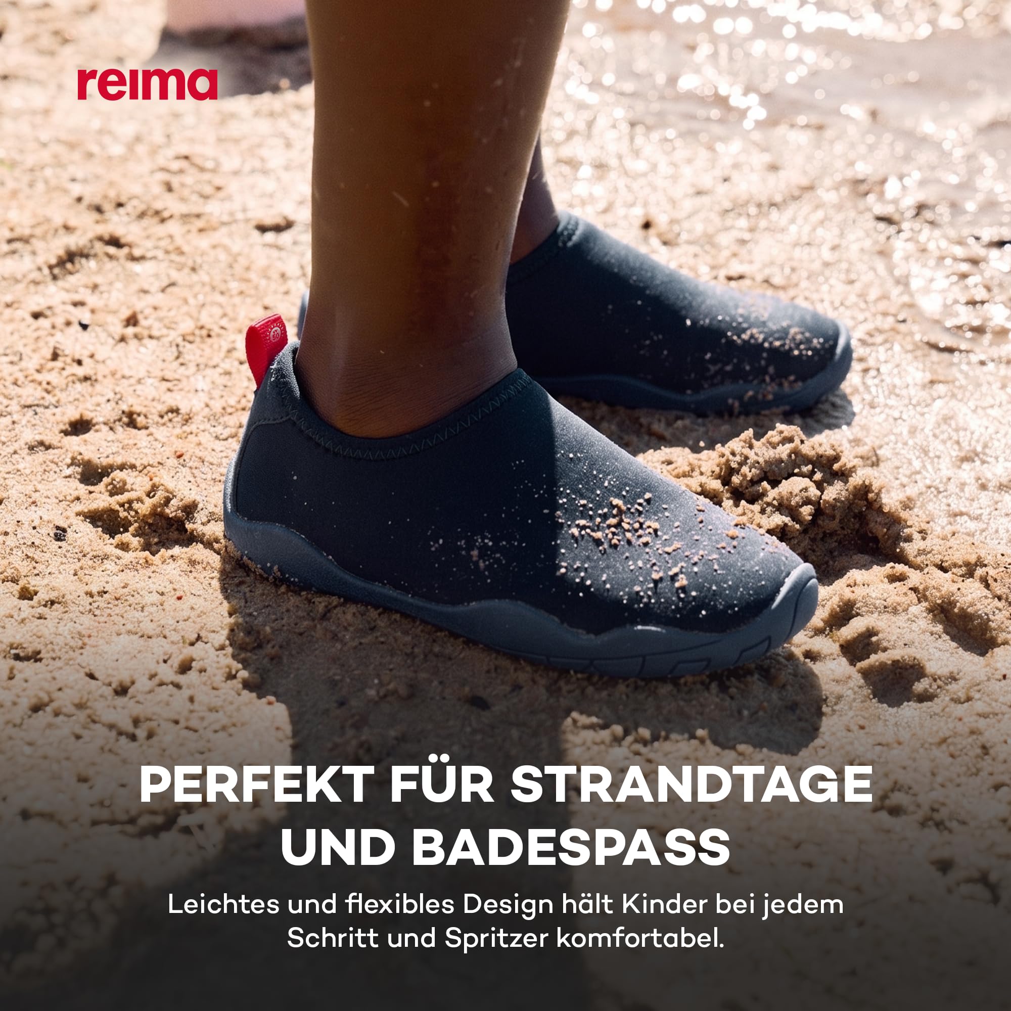 Reima Lean Wasserschuhe für Kinder - Leichte, atmungsaktive, Flexible, rutschfeste Aquaschuhe für Kinder - UV50-Schutz, maschinenwaschbar, umweltfreundliches Design - Navy, 29