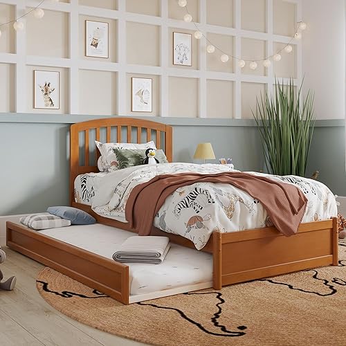 AFI, Lucia Twin Platform Bed with Panel Footboard & Twin