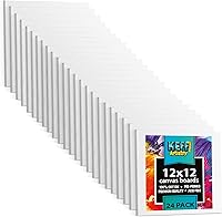 Vista 30 de KEFF Tableros de Lienzo para Pintar - Paquete de 2 de 3x5, Paquete a Granel de Lienzos, 100% Algodón Triple Imprimado, Lienzos Pequeños