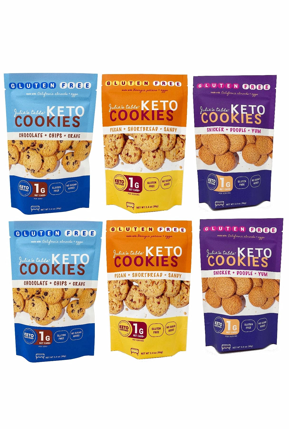 Buy Julia's Table Certified Keto & Gluten Free Cookies Variety Pack