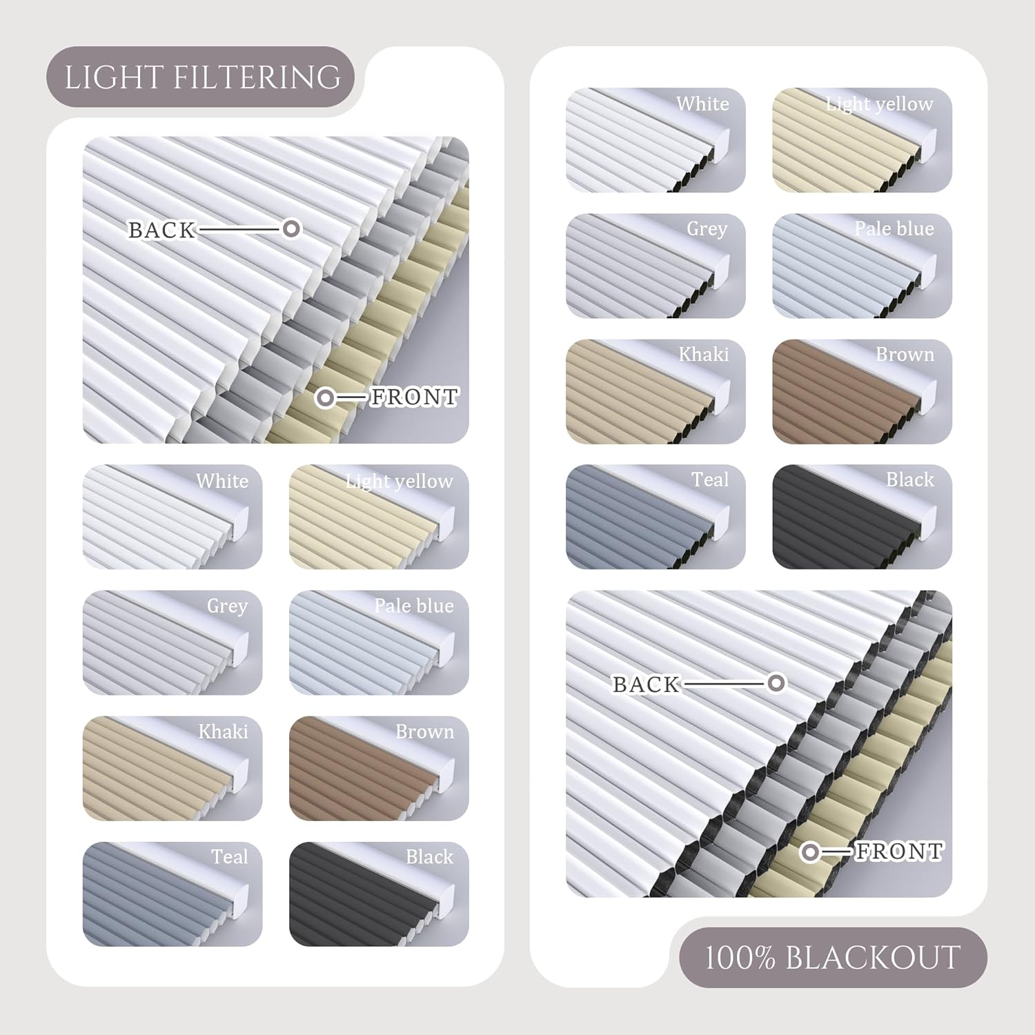 Motorized Top Down Bottom Up Cellular Shades, Smart Electric TDBU Honeycomb Blind with Remote, Blackout or Light Filtering Fabric, Automatic Cellular Shade for Home and Office Indoor Window