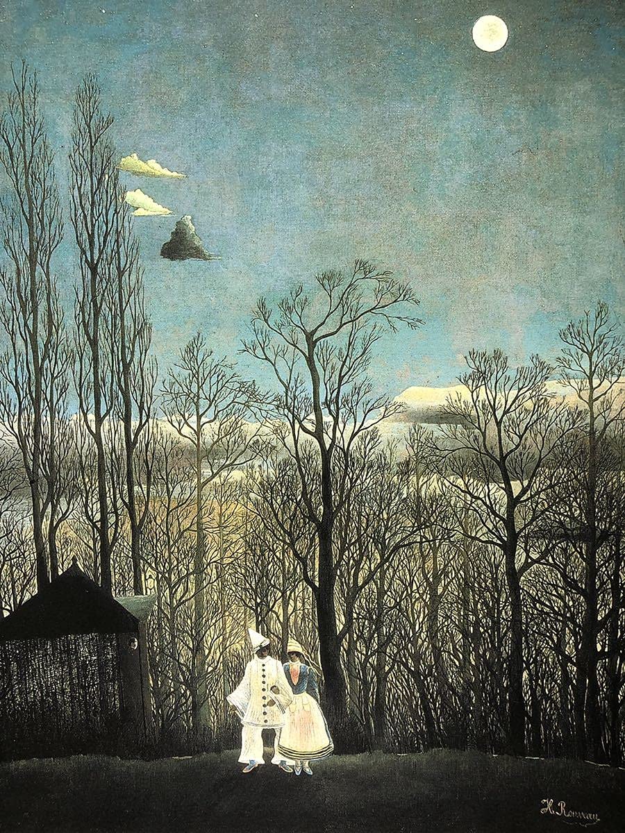 Amazon.co.jp: アンリ・ルソー カーニバルの夜 A4 ポスター 輸送用 額