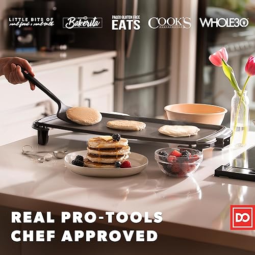 Miniatura 3 de DI ORO - Juego de espátulas de silicona para utensilios de cocina antiadherentes, utensilios de cocina para voltear huevos y panqueques, resistentes