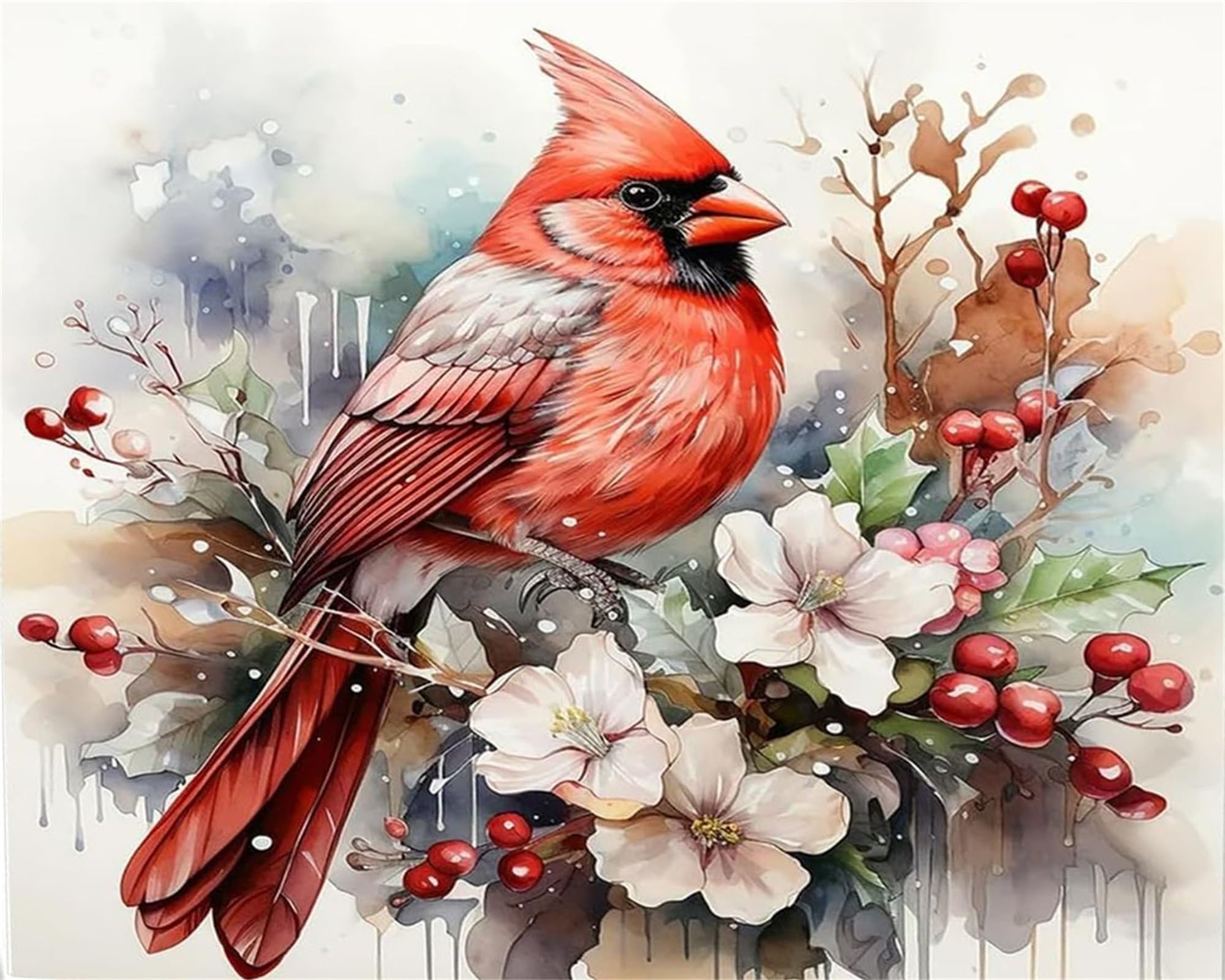 Dsfefv Bird Diy Wooden Framed Paint By Numbers Kits For Adults,Painting Kit On Canvas, Color By Numbers Acrylic,Mini Adult Paint By Number For Home Wall Decor,Gifts (Bird)