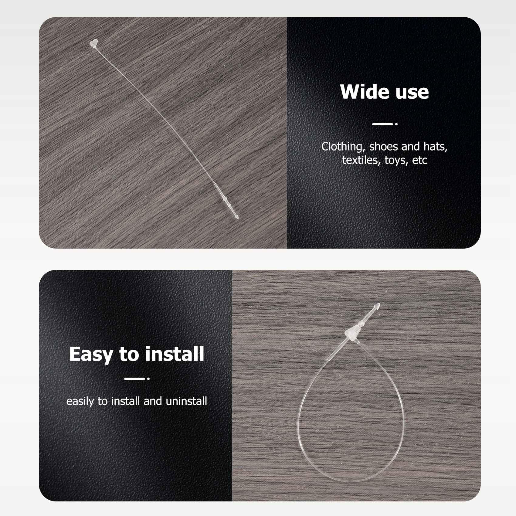 Lizusidtsy 500 Pieces White Snap Lock Pins Loop Price Tag Fastener 5